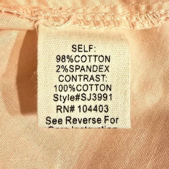 Sweet Wanderer Adorable eyelet trimmed embroidered apricot top M - Picture 9 of 11